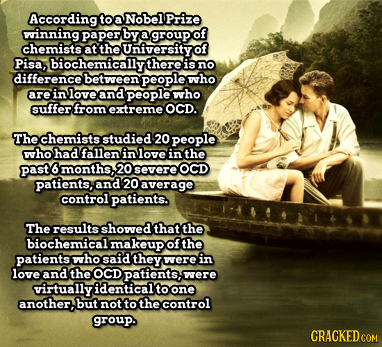According to a Nobel Prize winning paper bye a group of chemists at the University of Pisa, biochemically there is no difference between people who ar
