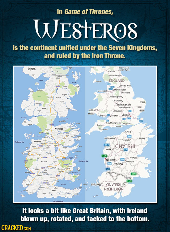 In Game of Thrones, WEStERO8 is the continent unified under the Seven Kingdoms, and ruled by the Iron Throne. Ne Carie Middlesbrouch ENGLAND CH Leeds 