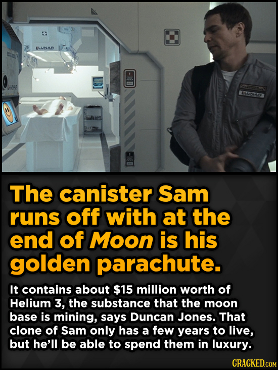 Surprising Revelations About Movies From The People Who Made Them - The canister Sam runs off with at the end of