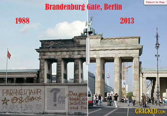 Return Brandenburg to Map Gate, Berlin 1988 2013 PARANEUJAUR Das gesa O& HO bleibt u Se Lbst bes EARS BAX und Fre CRACKED COM
