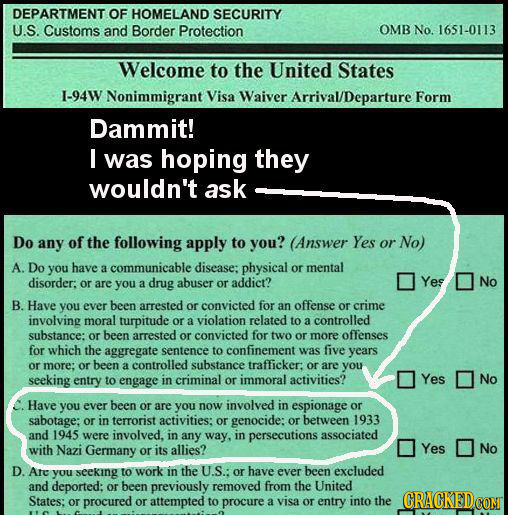 DEPARTMENT OF HOMELAND SECURITY U.S. Customs and Border Protection OMB No. 1651-0113 Welcome to the United States I-94W Nonimmigrant Visa Waiver Arriv
