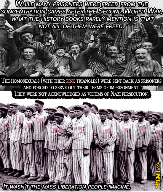 WHILE MANY PRISONERS WERE FREED FROM THE CONCENTRATION CAMPS AFTER THE SECOND WORLD WAR, WHAT THE HISTORY BOOKS RARELY MENTION IS THAT NOT alL OF THEM