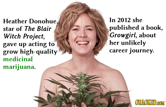 Heather Donohue, In 2012 she star of The Blair published a book, Witch Project, Growgirl, about her gave up acting to 666600 unlikely high-quality car