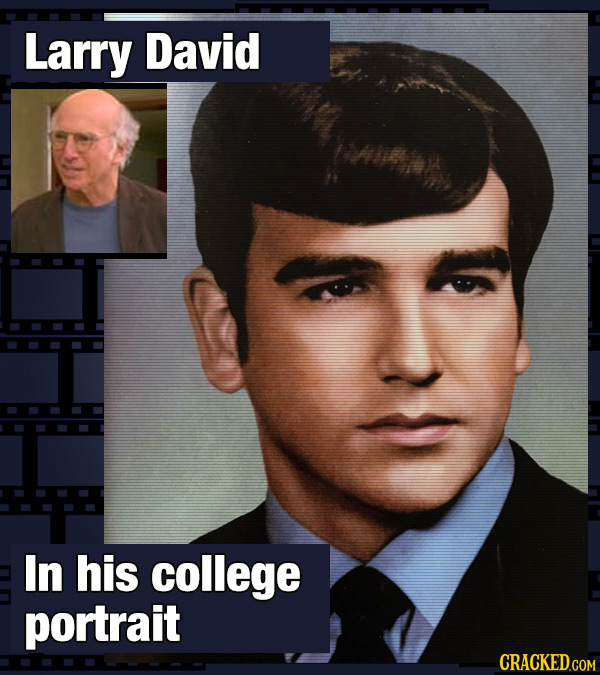 Larry David In his college portrait 
