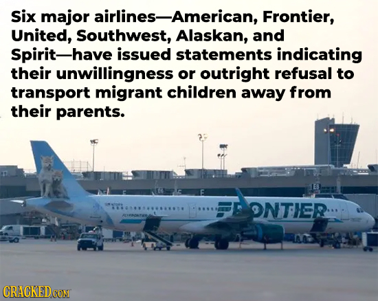 Six major airlines-American, Frontier, United, Southwest, Alaskan, and Spirit-have issued statements indicating their unwillingness or outright refusa