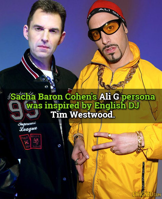 Sacha Baron Cohen's Ali G persona was inspired by English DJ Tim Westwood. Jurreme League CRACKED COM