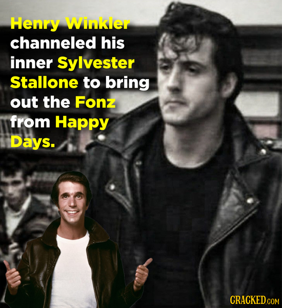 Henry Winkler channeled his inner Sylvester Stallone to bring out the Fonz from Happy Days. CRACKED COM