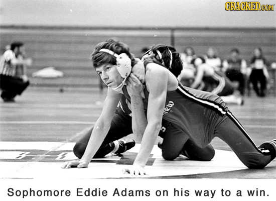CRACKEDCO mal Sophomore Eddie Adams on his way to a win.