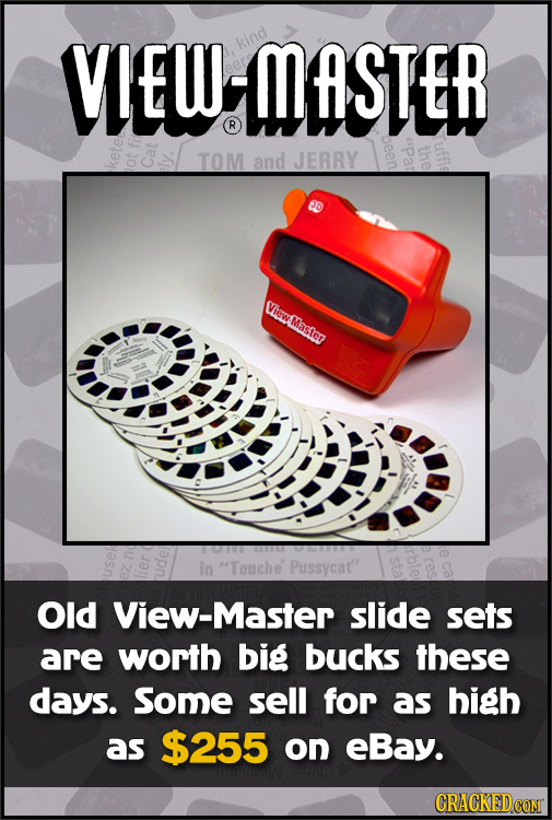 VIEW LMASTER kind R TOM and JERRY kete ViewMaster in Touche Pussycat'' Old View-Master slide sets are worth big bucks these days. Some sell for as hi