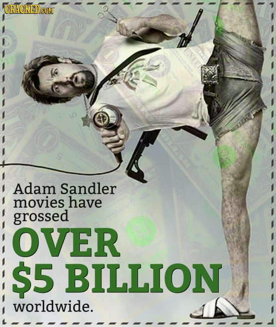 5 Adam Sandler movies have grossed OVER $5 BILLION worldwide. 