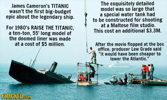 The exquisitely detailed James Cameron's TITANIC model that wasn't the first big-budget was sO large a special water tank had epic about the legendary