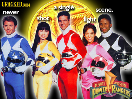 a single scene. never shot fight MORPHIN MIGHTY RANGERS PewER