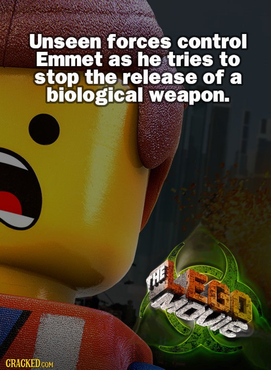 Unseen forces control Emmet as he tries to stop the release of a biological weapon.