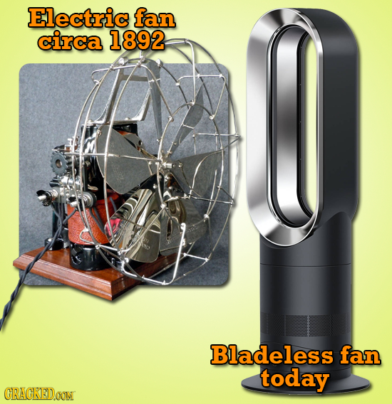 Electric fan circa 1892 Bladeless fan today CRACKEDOON 