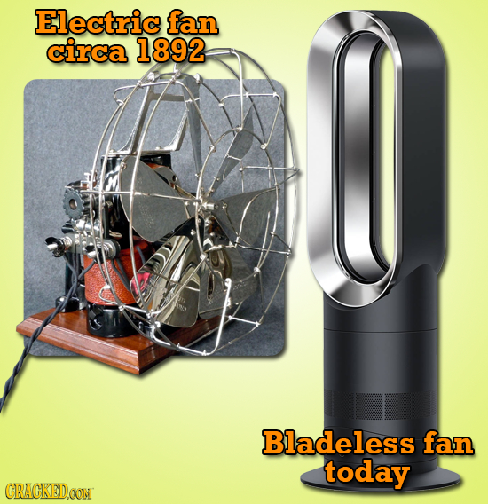 Electric fan circa 1892 Bladeless fan today CRACKEDOON