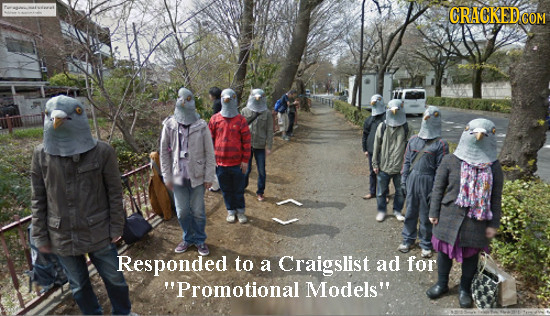 Responded to a Craigslist ad for Promotional Models
