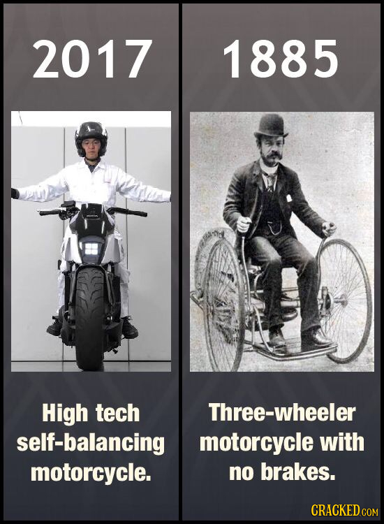 2017 1885 High tech Three-wheeler self-balancing motorcycle with motorcycle. no brakes. 