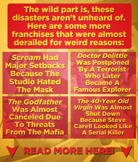 The wild part is, these disasters aren't unheard of. Here are some more franchises that were almost derailed for weird reasons Scream Had Doctor Doli