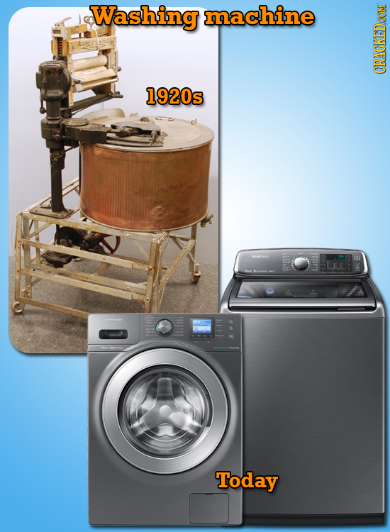 Washing machine CRACKEDCON 1920s Today 