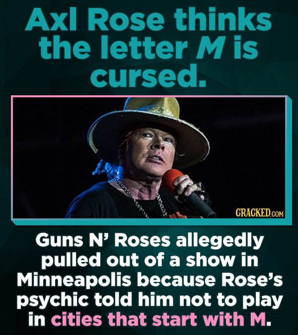 19 Bizarre Fears, Phobias, and Superstitions Of The Rich And The Famous