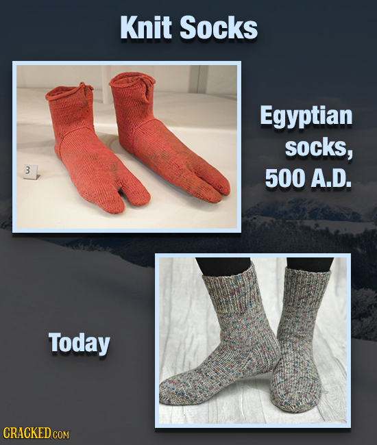 Knit Socks Egyptian socks, 3 500 A.D. Today CRACKED COM