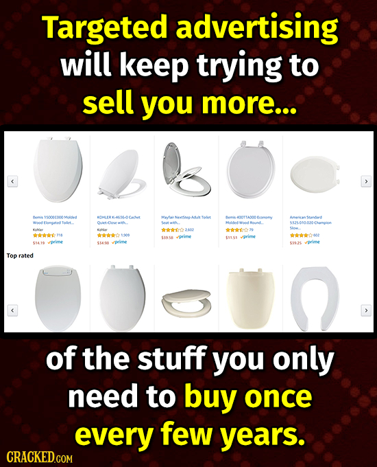 Targeted advertising will keep trying to sell you more... SSO0EC000Mided KOOLER NeSee AsA Tolet Bemss foenan Americarsuansand Eloroted Tolot Molsod Wo