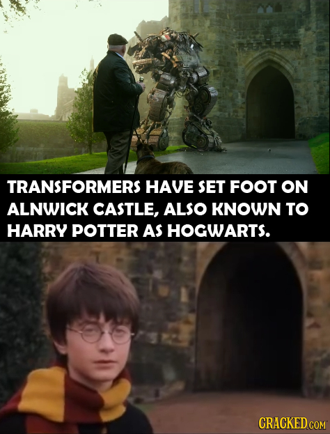 TRANSFORMERS HAVE SET FOOT ON ALNWICK CASTLE, ALSO KNOWN TO HARRY POTTER AS HOGWARTS. CRACKED COM