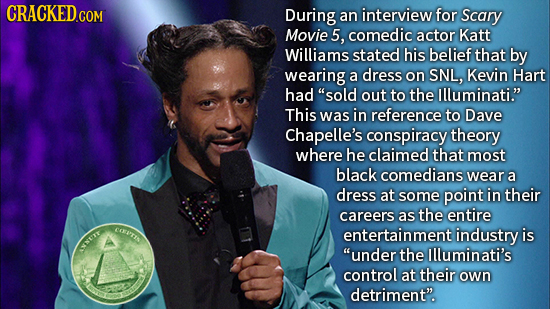 CRACKED.COM During an interview for Scary Movie 5, comedic actor Katt Williams stated his belief that by wearing a dress on SNL, Kevin Hart had sold
