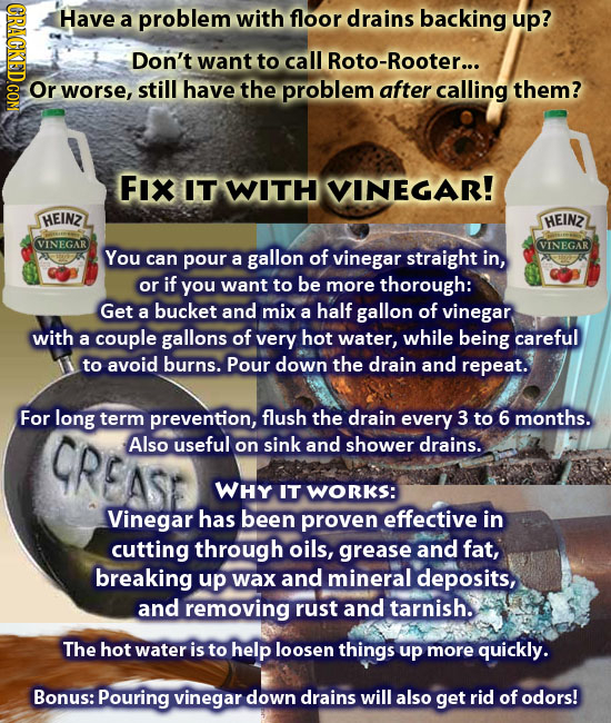 CRACKED.CON Have a problem with floor drains backing up? Don't want to call Roto-Rooter... Or worse, still have the problem after calling them? Fix IT
