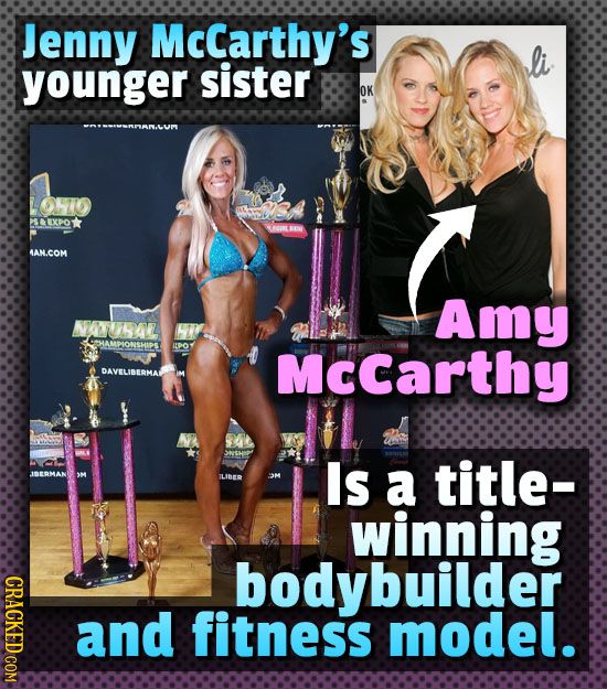 Jenny McCarthy's younger sister OK OHZO sa EXPOT UUURL LB 4AN.COM Amy VANHL HAMPIONSHIPS ILPO McCarthy DAVELIBERMAL Is TLIBER a title- OM winning CRAC