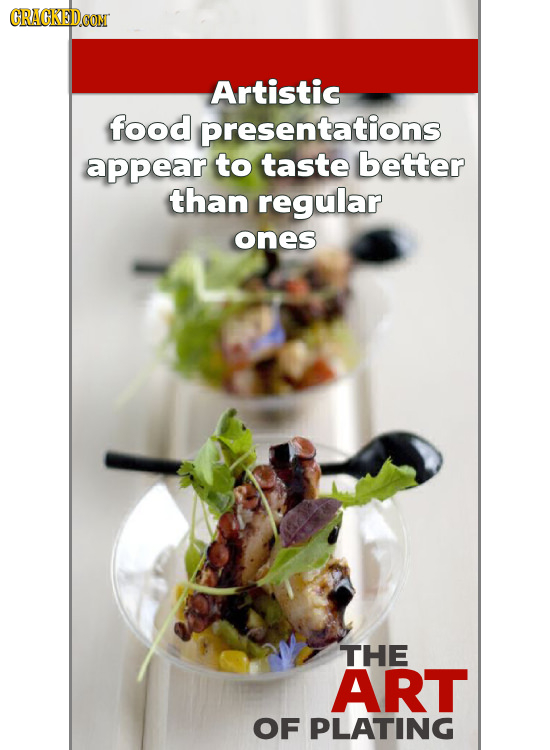 CRACKED.CON Artistic food presentations appear to taste better than regular ones THE ART OF PLATING