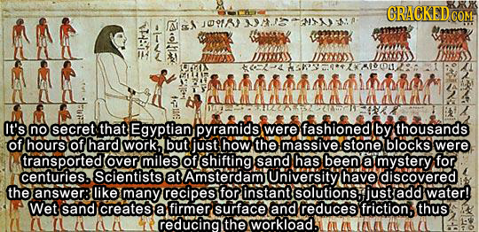 CRACKEDCO COM J0989 39A. 33J A JXXOND J/XXX) H A-i- 36 It's no secret that Egyptian pyramids were fashioned by thousands of hours of hard work. but ju