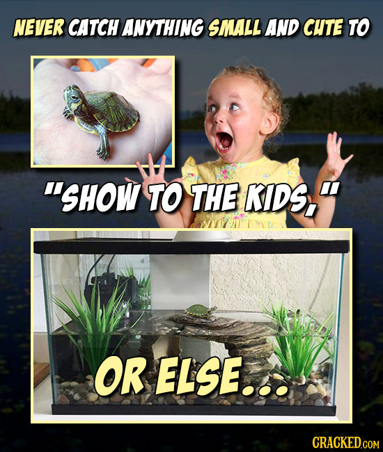 NEVER CATCH ANYTHING SMALL AND CUTE TO SHOW TO THE KIDS, OR ELSE... CRACKED.COM