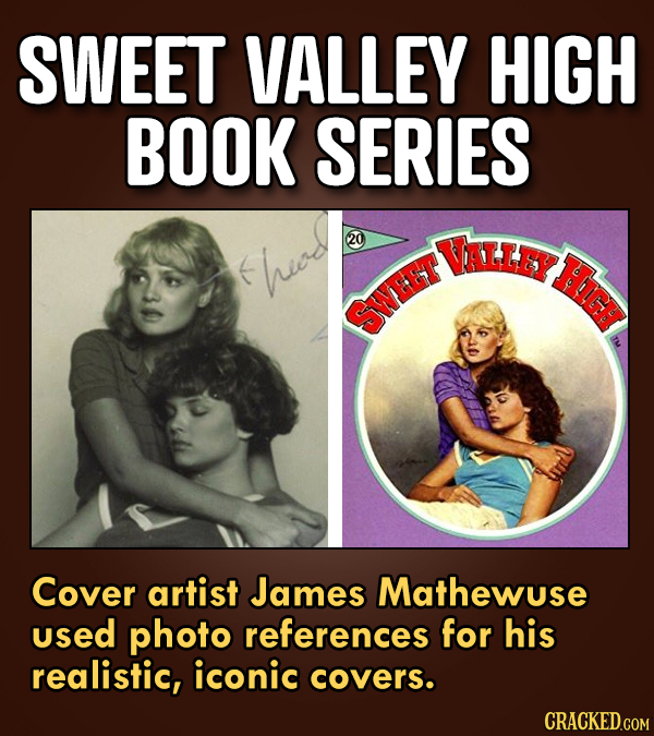 SWEET VALLEY HIGH BOOK SERIES 20 UALLEY 6 hied SWEET Cover artist James Mathewuse used photo references for his realistic, iconic covers.