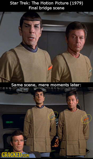 Star Trek: The Motion Picture (1979) Final bridge scene Same scene, mere moments later: CRACKEDCON COM