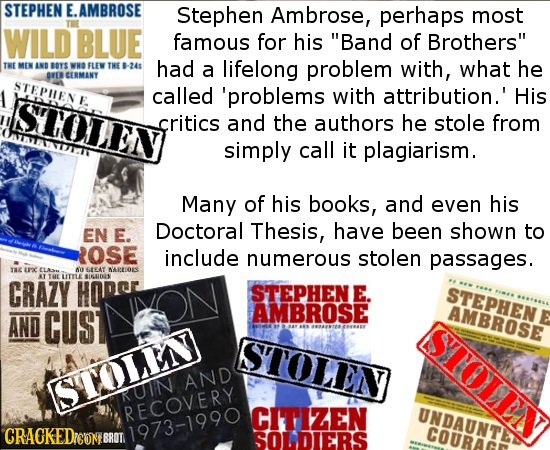 STEPHEN E. AMBROSE Stephen Ambrose, perhaps most THE WILD BLUE famous for his Band of Brothers TME MEN AND BOYS WHO FLEW THE -24s had a lifelong pro