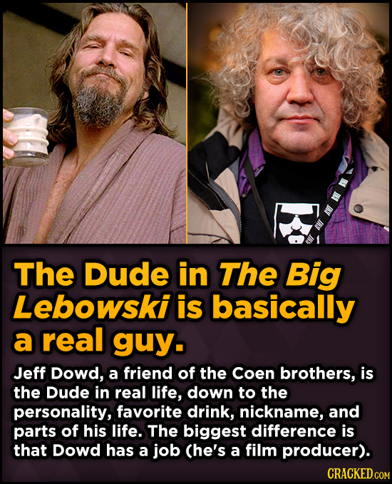 Surprising Sources Of Inspiration For Your Fav Characters - The Dude in The Big Lebowski is basically a real guy.