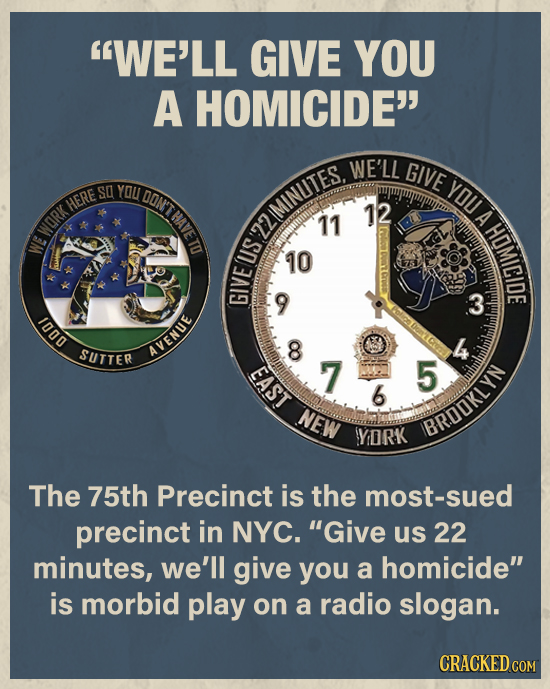 WE'LL GIVE YOU A HOMICIDE' WE'LL GIVE SO YOU YOU OON'T DONTHAVETD HERE IMINUTES. 12 11 A HOMICIDE WORK TO WE 10 US ENEUSATINTES 9 3 GIVE 8 4 ANI SUT