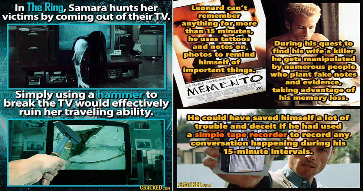 12 Two-Second Solutions To Famous Movie Plots