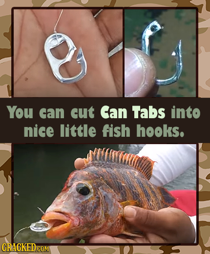 You can cut Can Tabs into nice little fish hooks. CRACKED