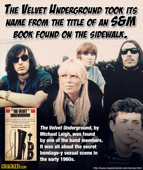 THE VELVET UNDERGROUND TOOK ITS NAME FROM THE TITLE OF AN SEM BOOK FOUND ON THE SIDEWALK. THE VELVET UNOERGROUND MCRLAL LTO The Velvet Underground, by