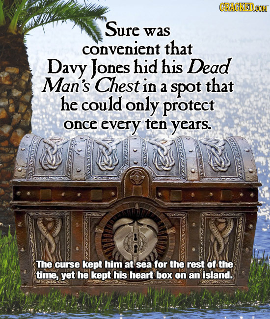 CRACKEDCON Sure was convenient that Davy Jones hid his Dead Man's Chest in spot that a he could only protect once every ten years. The curse kept him