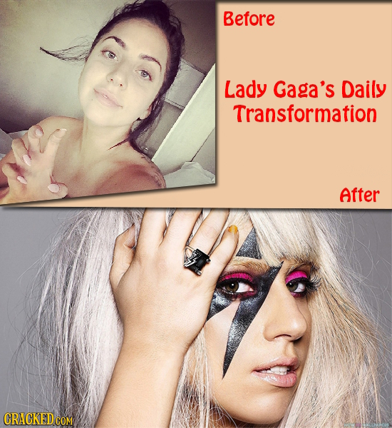 Before Lady Gaga's Daily Transformation After