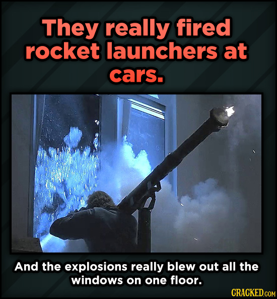 A Roundup Of Surprising, Little-Known Die Hard Facts - They really fired rocket launchers at cars. And the explosions really