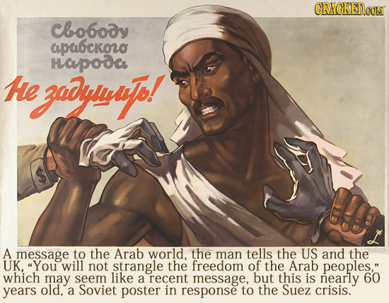clobody APu6ck0ro Haypooa He e gadysumifo! A message to the Arab world, the man tells the US and the UK, You will not strangle the freedom of the Ara