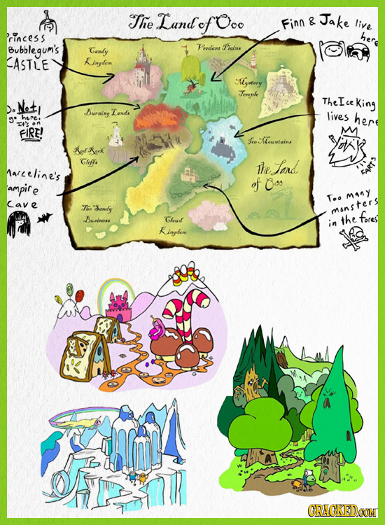 The Land of Ooo Jake Finn & live 'rincess her Bubblegum's Gendy erdent Piletine ASTLE Kinytom Myafnry Terphe Net TheIce King Do Durning Too lives here
