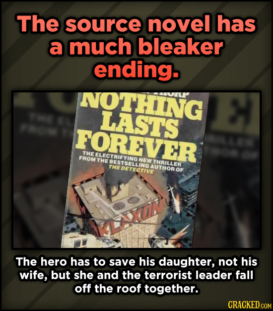 A Roundup Of Surprising, Little-Known Die Hard Facts - The source novel has a much bleaker ending.