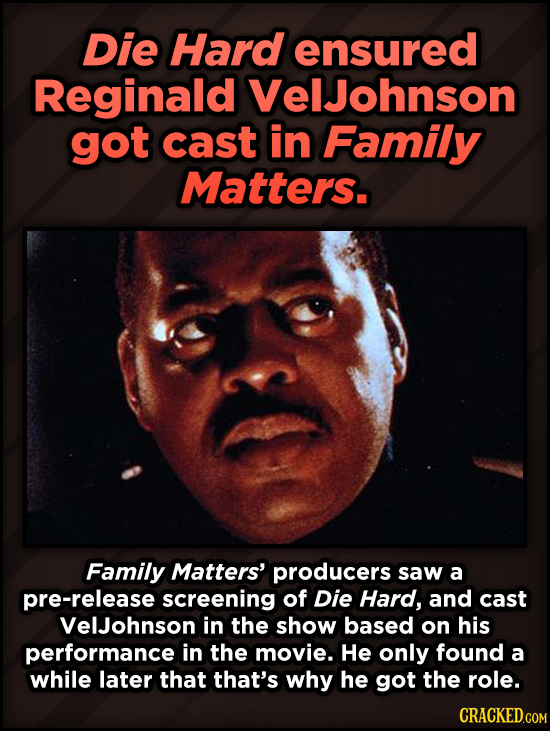 A Roundup Of Surprising, Little-Known Die Hard Facts - Die Hard ensured Reginald VelJohnson got cast