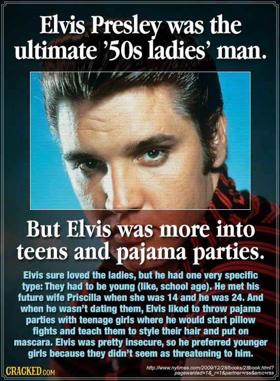 Elvis Presley was the ultimate '50s ladies' man. But Elvis was more into teens and pajama parties. Elvis sure loved the ladies, but he had one very sp