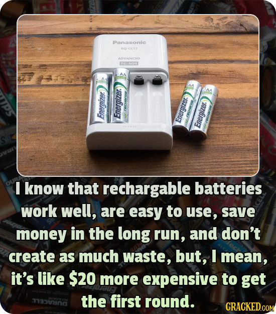 Panasonic G-CC17 ADVANCED recearae Energizer Energizer. rcHarDE Energizer. Energizer. I know that rechargable batteries work well, are easy to use, sa